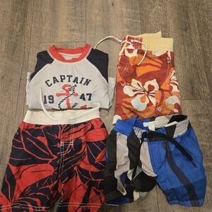 Burberry Kids Swim Set - Red, Blue, Orange